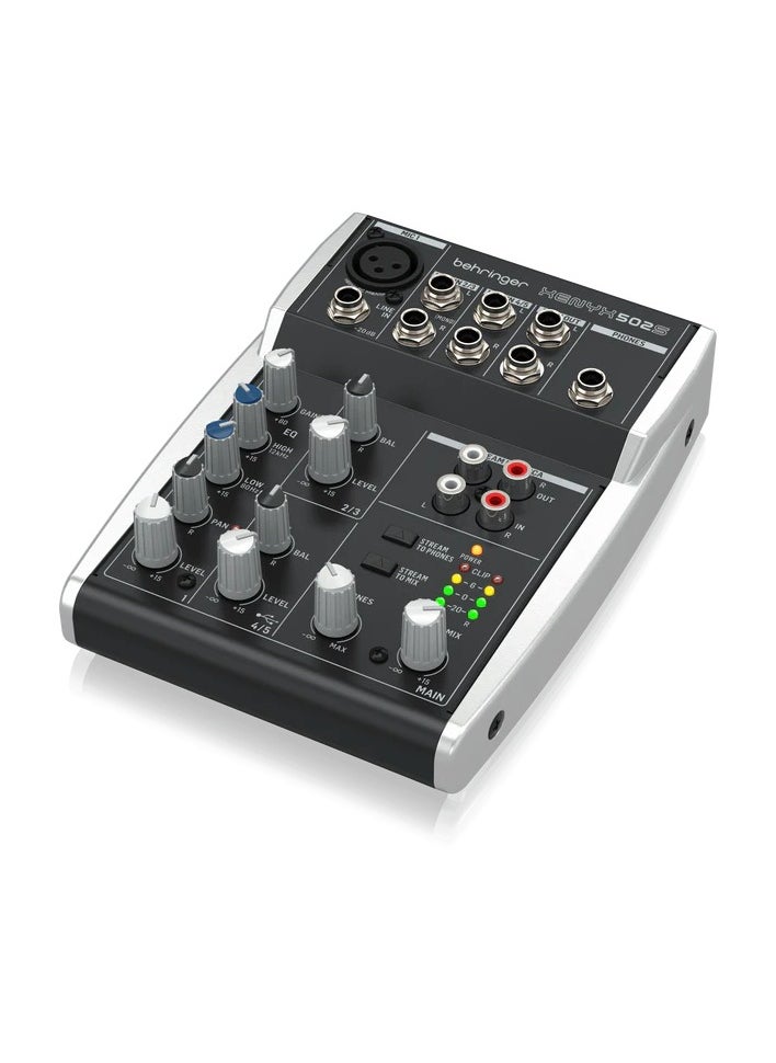 behringer Behringer 502S Mixer Audio 5 CH (1Mono & 2 Stereo) with USB Streaming Interface  - Image 2