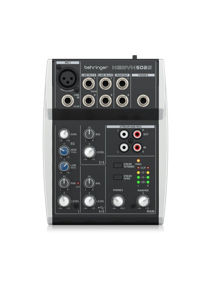 behringer Behringer 502S Mixer Audio 5 CH (1Mono & 2 Stereo) with USB Streaming Interface  - Image 4