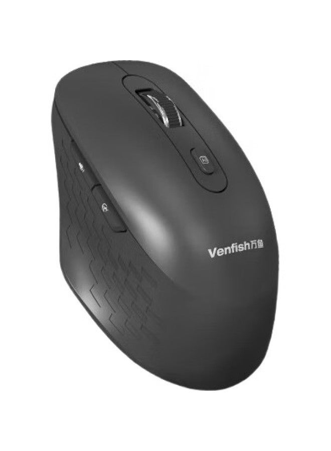 VENFISH Ai Wireless Bluetooth Tri-Mode Smart Silent Office Mouse, Voice Typing Ergonomic Design, Document Summarization With Text And Image Ppt, Equipped With Deepseek, Black - Image 3