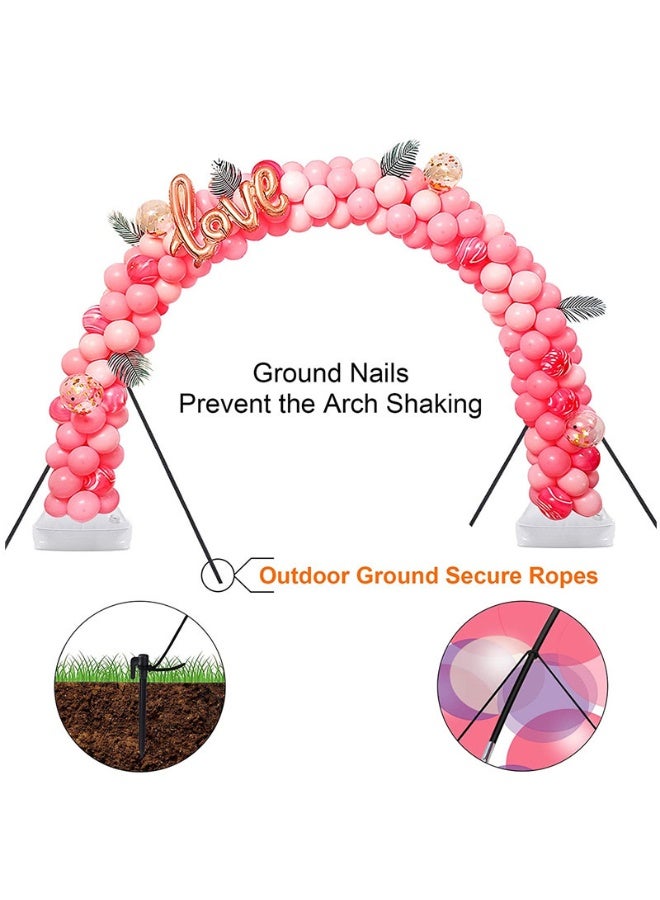 JAYATO طقم قوس البالون حامل قوس بالون قابل للتعديل مع قواعد قابلة لملء الماء طقم حامل قوس البالون لتزيين حفلات الزفاف وأعياد الميلاد - Image 5