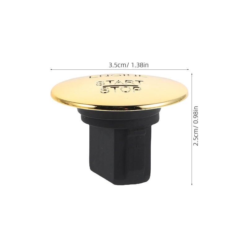 Gold Finish Push Start Engine Ignition Button Keyless Start Stop Car Replacement - Image 3