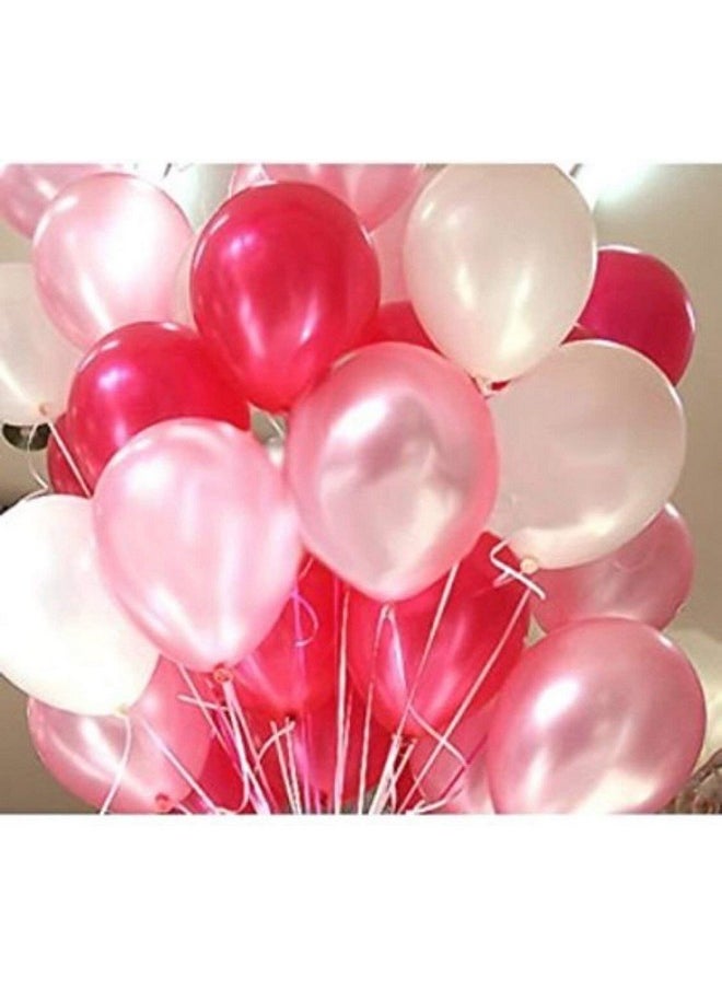 Balloonistics Balloonistics Metallic HD Shiny Toy Balloons - Red and Pink for Decoration and Party (Pack of 50)  - Image 1