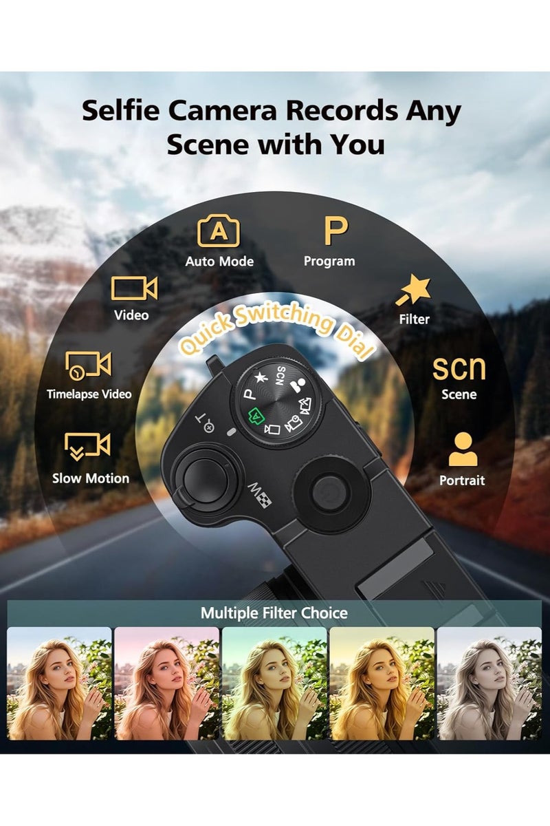 KADIP 5K 64MP Digital Camera 6X Optical Zoom, WiFi Cameras for Photography & Video, Autofocus Travel Vlogging Camera for YouTube, 64GB Card, 2 Batteries - Image 5