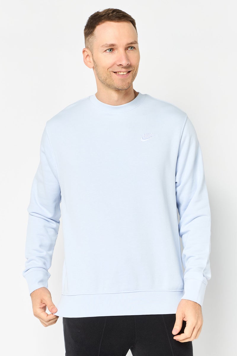 Nike Men Sportswear Fit Long Sleeve Outdoor Sweatshirt, Light Blue - Image 1