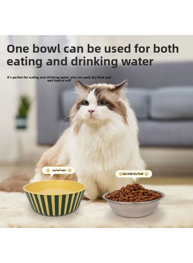 وعاء طعام وماء للكلاب والقطط بلاستيكي أزرق كبير جدًا مقاس 7.87 بوصة مقاوم للانزلاق - Image 4