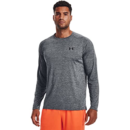 Under Armour Men's Tech 2.0 Long-Sleeve T-Shirt , Pitch Gray (012)/Black , Large - Image 1