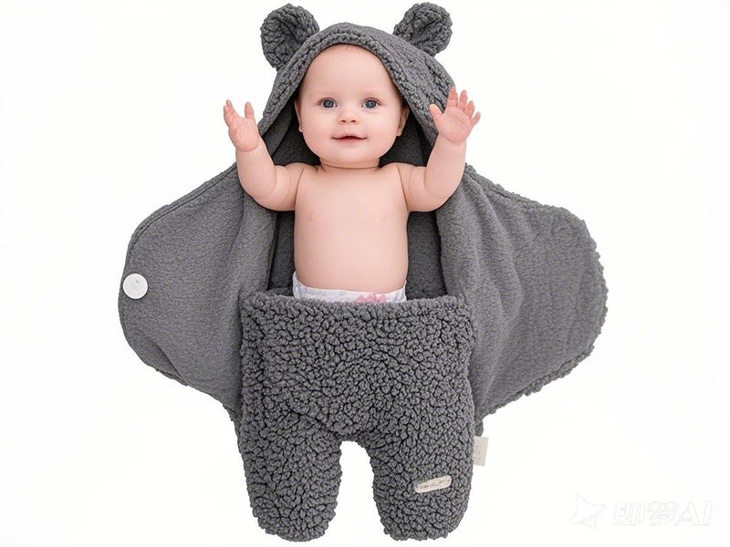 BlueSnail Newborn Receiving Blanket Baby Sleeping Wrap Swaddle 0-3 Months, 8-13 lbs (Gray) - Image 5