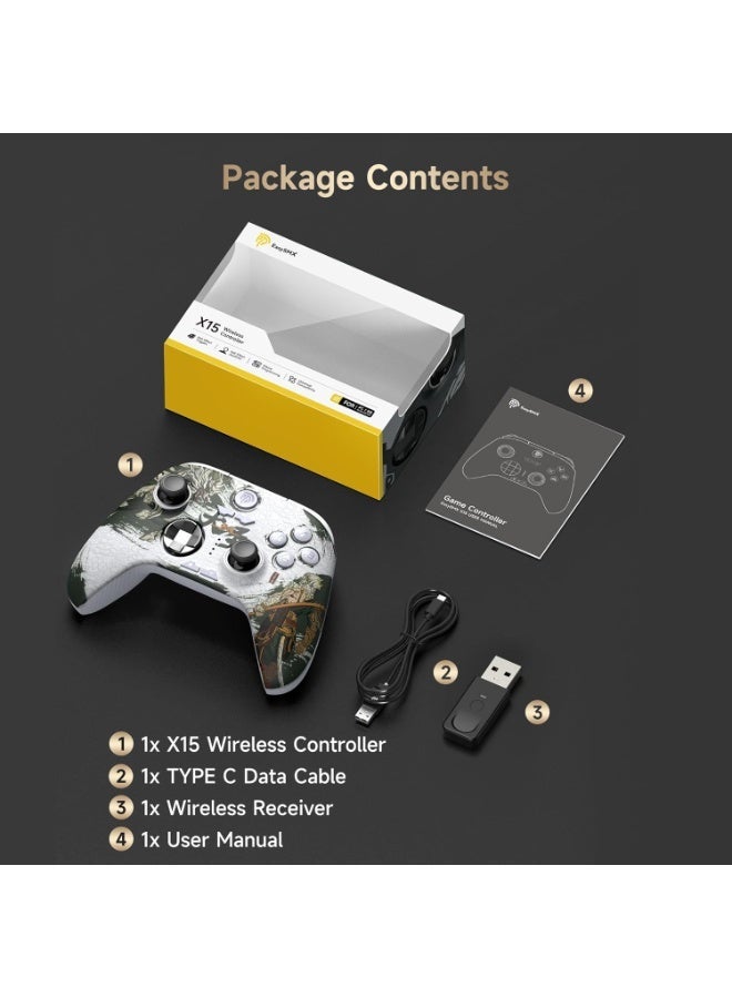 EasySMX Classic Gamepad EasySMX X15 WUKONG PC Controller - Enhanced Bluetooth Controller with Hall Joysticks/Hall Triggers/RGB Lighting - No Stick Drift, No Dead Zone - Work for PC, Android, Steam and Switch 1000mAh Battery 20 Hours Battery Life Customizable Back Keys One-Button Wake-Up Function Turbo Function 3 Adjustable Vibration Levels - Image 3