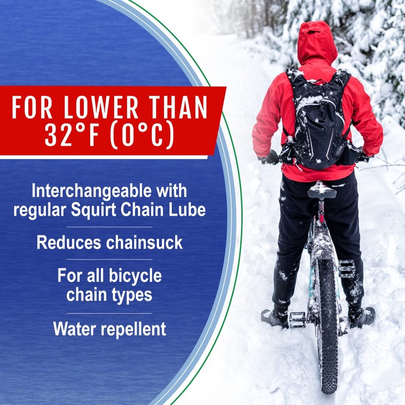 Squirt Low-Temperature Chain Lube for Bikes 6 Pack (0.5 Oz) – Low Temperature, All-Weather Dry Bike Chain Lube – Cold Weather Bike Lubricant to Reduce Noise & Chainsuck - Image 5