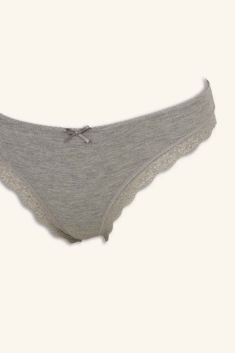 Defacto  Lace Detail Ribbed 2 Piece Slip Panties for Women | Best Price UAE