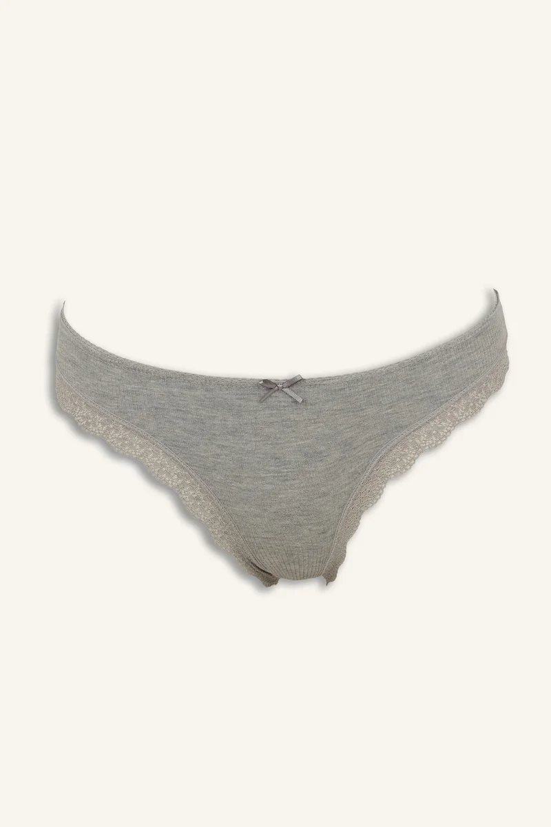 Defacto  Lace Detail Ribbed 2 Piece Slip Panties for Women | Best Price UAE