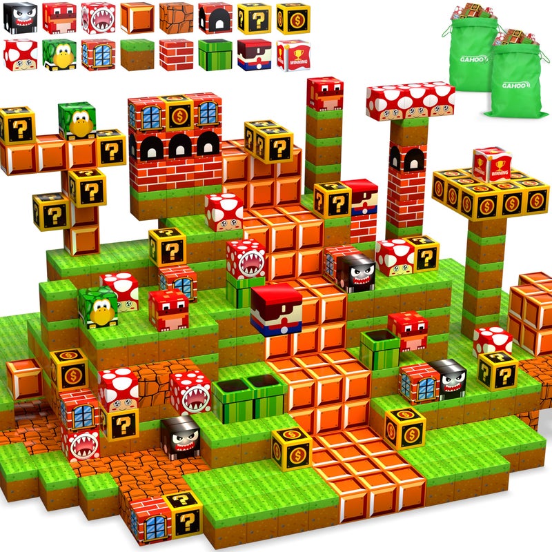 GaHoo Magnetic Blocks 200PCS Build 3D Magnet Building Toys World with Magnetic Tiles STEM Kids Sensory Toys Toy Magnet Building Set BDay Gifts for Age 3 4 5 610 Year Old Boys Girls - Image 3