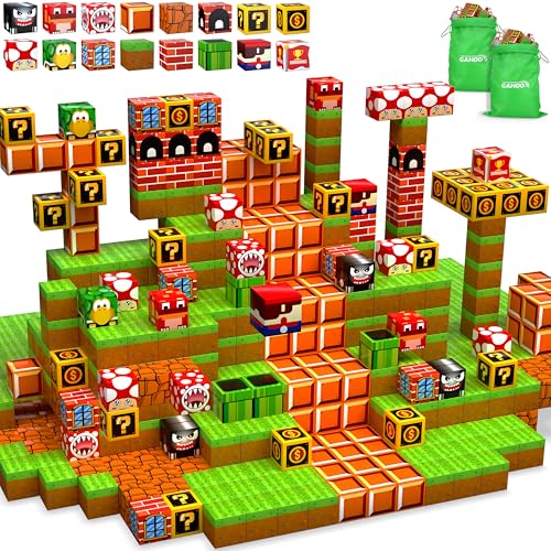 GaHoo Magnetic Blocks 200PCS Build 3D Magnet Building Toys World with Magnetic Tiles STEM Kids Sensory Toys Toy Magnet Building Set BDay Gifts for Age 3 4 5 610 Year Old Boys Girls - Image 1