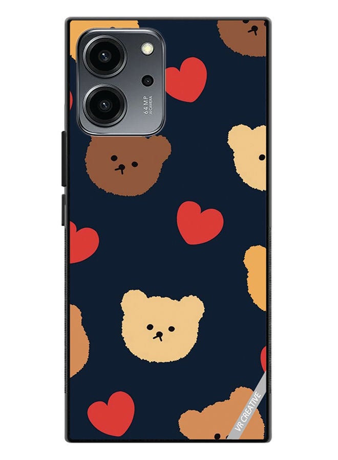 VR CREATIVE Protective Case Cover For Honor 80 SE Teddy Face Design Multicolour - Image 1
