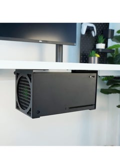 General Under-table storage XBOX game console metal bracket is suitable for XSX host under-table hidden storage (black)  - Image 2