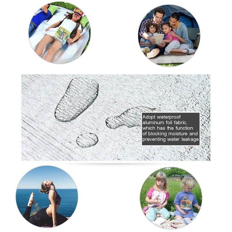 Waterproof Tent Mat for Camping | Lightweight & Warm Sleeping Mat with Aluminum Foil | Foldable Mattress Pad for Outdoor Picnic, Trekking & Hiking