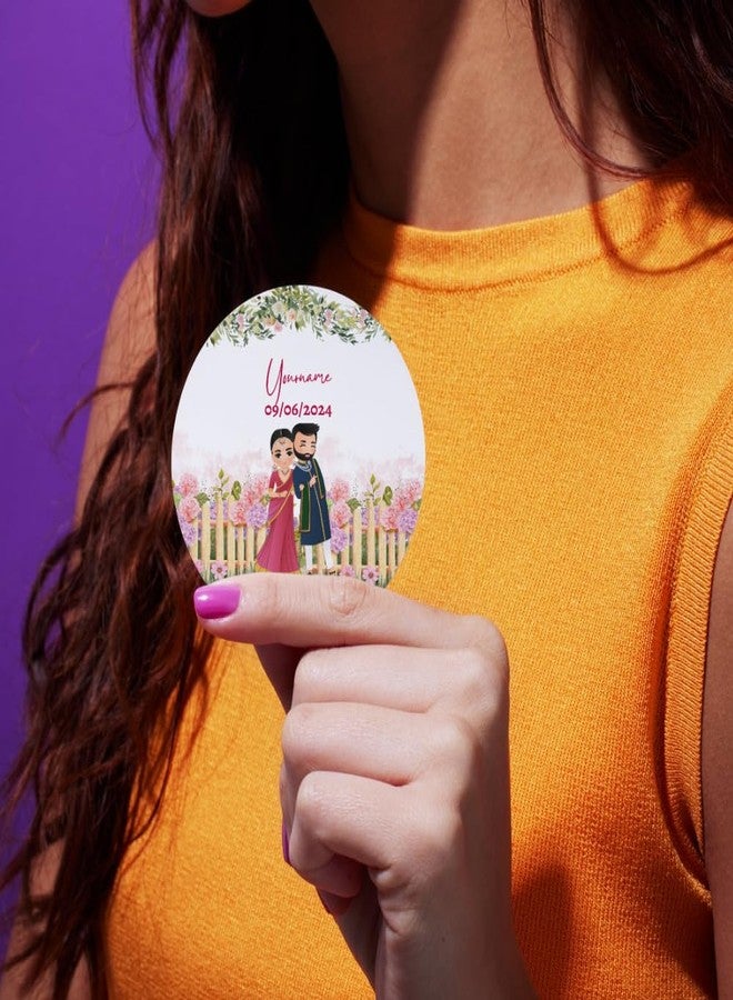 Yellow Nuts ملصقات هدايا شكر شخصية من يلو ناتس، 60 قطعة، مقاس 2 بوصة، مناسبة لحفلات الزفاف والحناء والذكرى السنوية. - Image 2