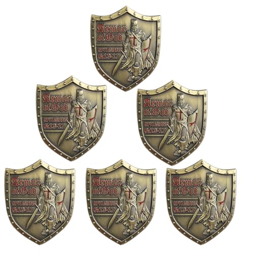 Woerda Put On The Whole Armor of God Challenge Coin Eph 61317 3D Religious Collectible Coin Pack of 6 - Image 1