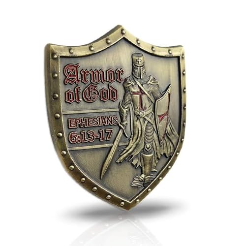 Woerda Put On The Whole Armor of God Challenge Coin Eph 61317 3D Religious Collectible Coin Pack of 6 - Image 5