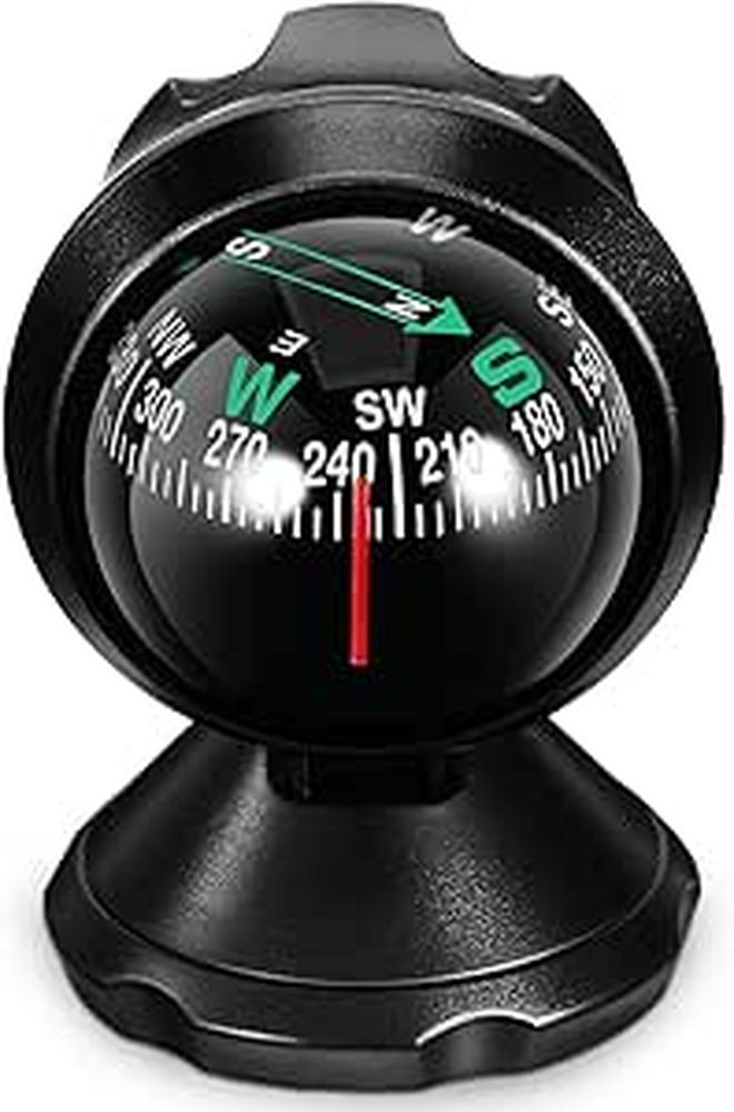 Universal Car Compass Ball Dashboard Navigation Direction Finder For Vehicle Travel Camping Outdoor - Image 1