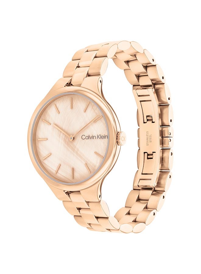 CALVIN KLEIN ساعة يد نسائية أنالوج دائرية من الفولاذ المقاوم للصدأ 25200427 - 38 مم - Image 3