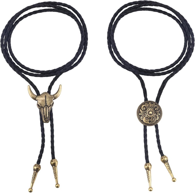 2s Western Style Bowling Necklace, Adjustable Cowboy Cowboy Collars Vintage Western Jewelry for Men and Women Countryside Rodeo Costume Accessories Gift Gift - Image 2