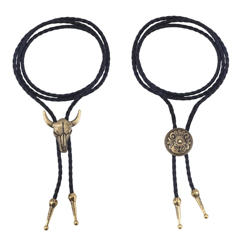 2s Western Style Bowling Necklace, Adjustable Cowboy Cowboy Collars Vintage Western Jewelry for Men and Women Countryside Rodeo Costume Accessories Gift Gift - Image 1