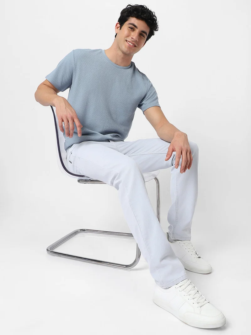 Urbano Fashion  Urbano Fashion Men's Whitish Grey Regular Fit Washed Jeans Stretchable for Men | Best Price UAE
