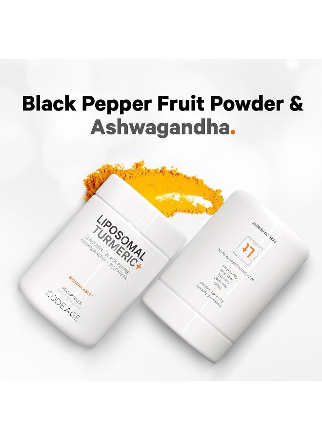 Codeage Fermented Turmeric Supplement, Extra Strength Curcumin Infused with Organic Essential Oil and Digestive Bitters, Joint and Heart Health, 90 Capsules - Image 3