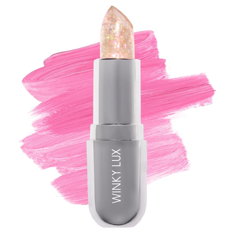 Winky Lux Rainbow Glitter Confetti Balm - Hydrating ph Lip Balm, Natural Pink Tint with pH Color Changing, Moisturize & Soften Lips While Leaving Sheer Pink Tint, with Vanilla Scent - Image 1