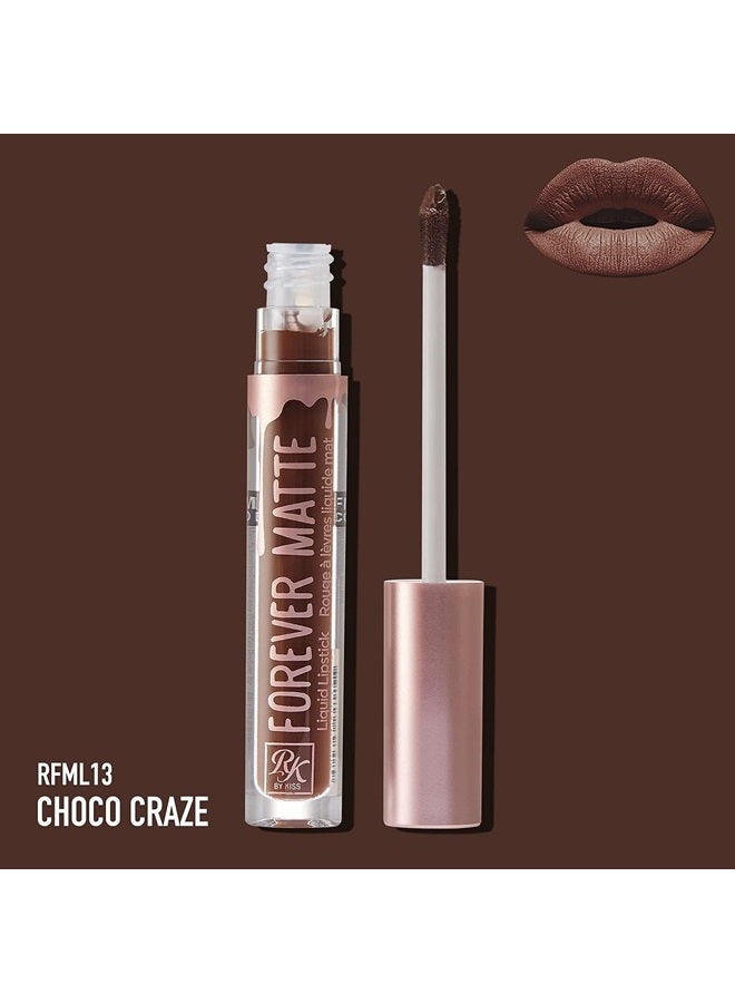 Ruby Kisses Forever Matte Liquid Lipstick - RFML13 (Choco Craze) - Image 3
