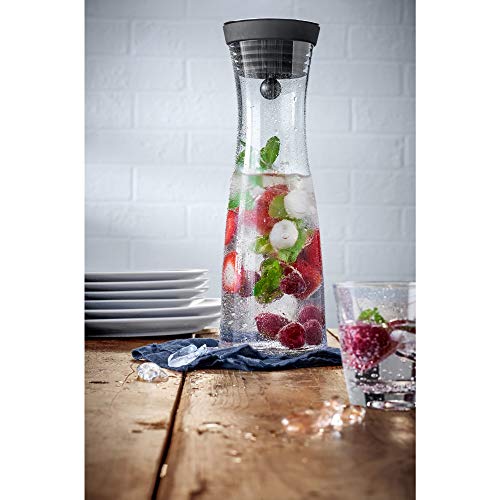 WMF Basic Water Decanter 1L Height 29 cm Close-Up Stopper Glass Cromargan® Stainless Steel,Silver - Image 2