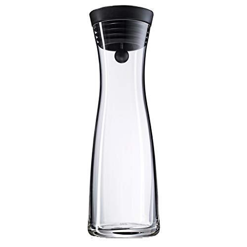 WMF Basic Water Decanter 1L Height 29 cm Close-Up Stopper Glass Cromargan® Stainless Steel,Silver - Image 1