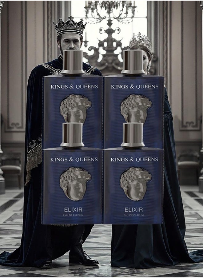 AMARAN 4 Pieces Kings And Queens Elixir Perfume For Unisex 100ml EDP  - Image 1
