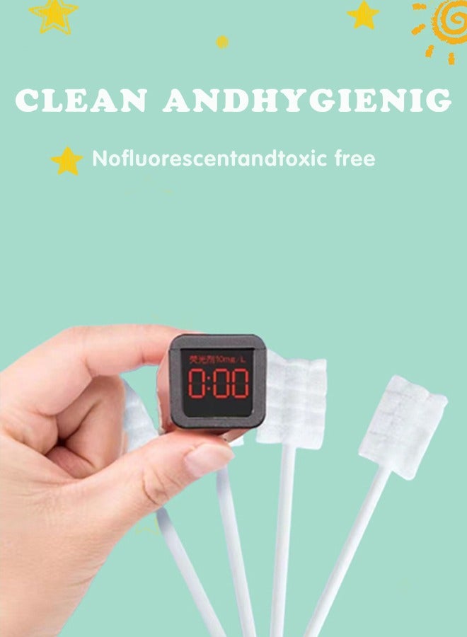 Baby Sailing 30Pcs Baby Cleaning Stick, Tongue Cleaner Toothbrush, Deental Care Cleaning Stick, Disposable Baby Gum Cleaning Gauze, Oral Cleaning Care, Suitable for 0-36 Months Baby - Image 2