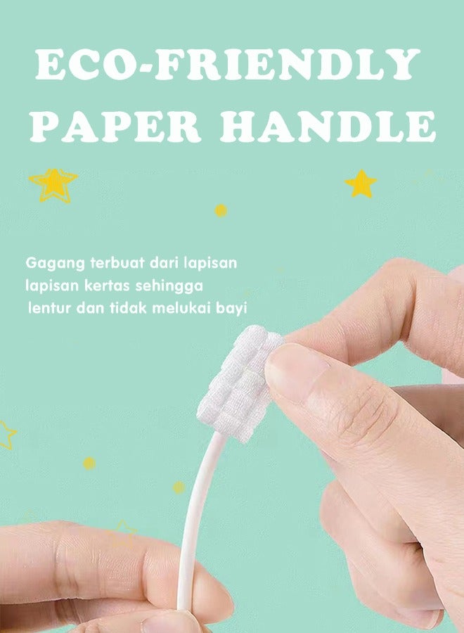 Baby Sailing 30Pcs Baby Cleaning Stick, Tongue Cleaner Toothbrush, Deental Care Cleaning Stick, Disposable Baby Gum Cleaning Gauze, Oral Cleaning Care, Suitable for 0-36 Months Baby - Image 4