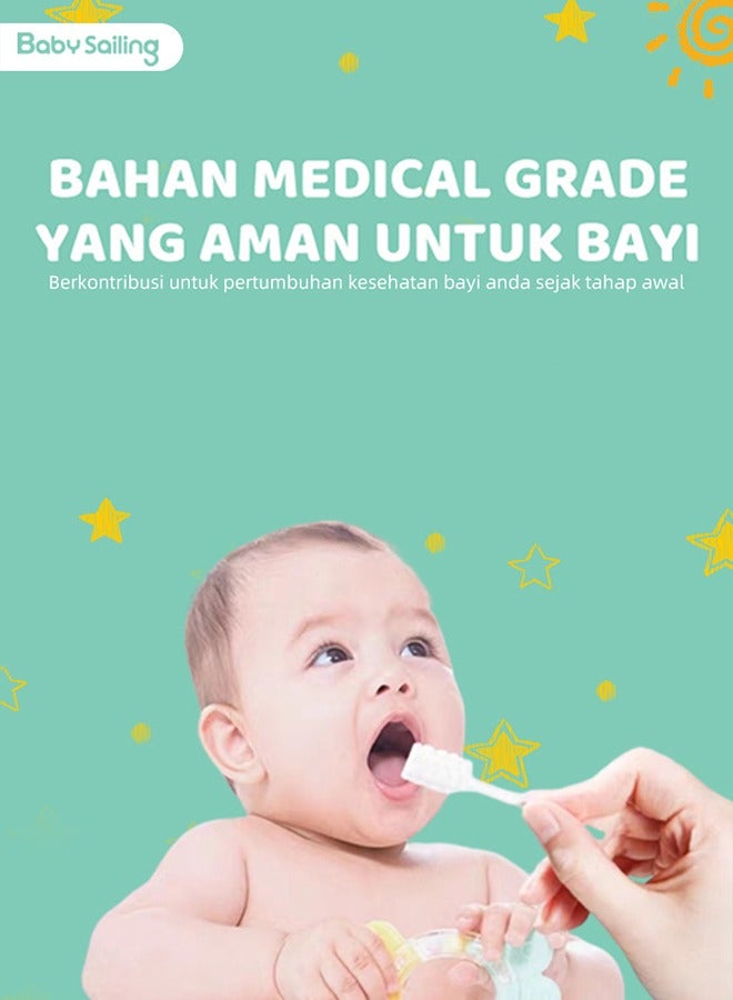 Baby Sailing 30Pcs Baby Cleaning Stick, Tongue Cleaner Toothbrush, Deental Care Cleaning Stick, Disposable Baby Gum Cleaning Gauze, Oral Cleaning Care, Suitable for 0-36 Months Baby - Image 5