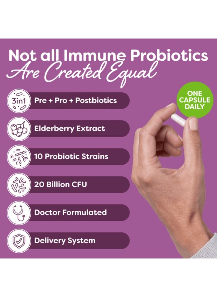 Probulin Total Care Immune Probiotic 20 Billion 30 Capsules - Image 2
