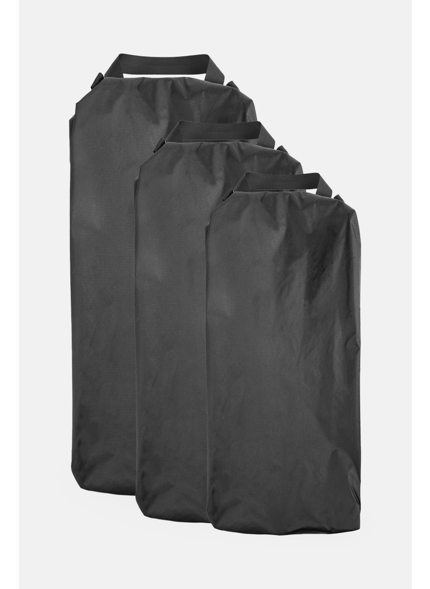 Algspar Men 3 Pc Plain Shoes Bag, Black  - Image 2