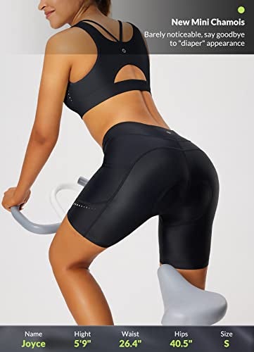 baleaf Women's Cycling Shorts 4D Padded Bike Shorts Bicycle Biking Gear 7" Biker Shorts with Pockets UPF50+ Black M - Image 5
