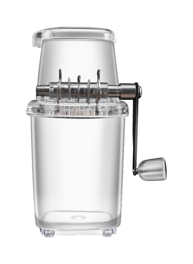 Generic Small Multifunctional DIY Hand-Cranked Ice Machine White 25 x 16 x 12cm  - Image 2