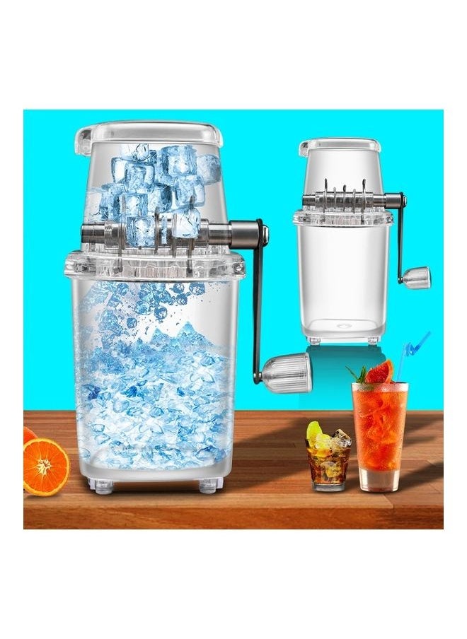 Generic Small Multifunctional DIY Hand-Cranked Ice Machine White 25 x 16 x 12cm  - Image 1