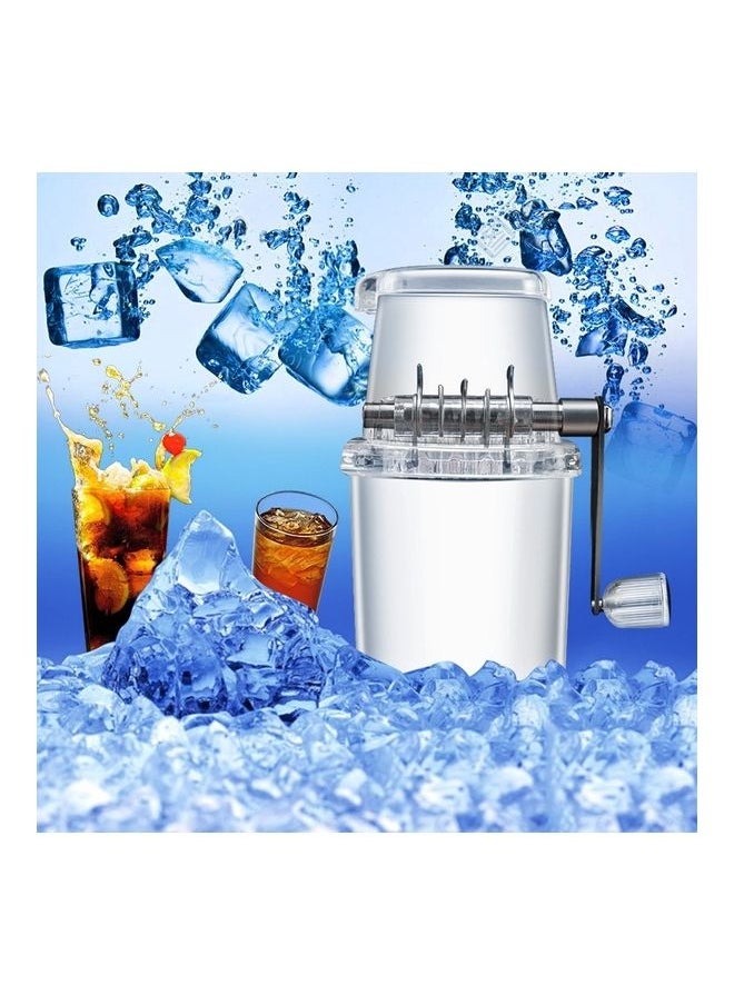 Generic Small Multifunctional DIY Hand-Cranked Ice Machine White 25 x 16 x 12cm  - Image 3