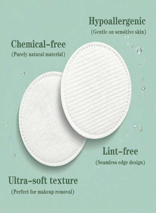 Homrelaxy 600 Count Cotton Rounds, 2.28 Inch Cotton Pads for Face, 100% Cotton Soft Makeup Remover Pads for Toner, Facial, & Sensitive Skin, Lint-Free - Image 3