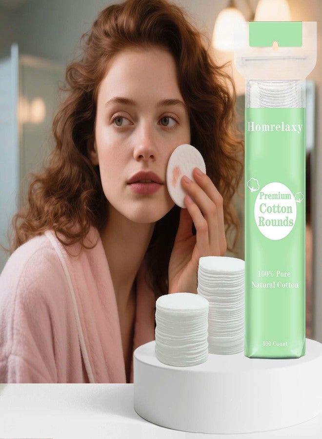Homrelaxy 600 Count Cotton Rounds, 2.28 Inch Cotton Pads for Face, 100% Cotton Soft Makeup Remover Pads for Toner, Facial, & Sensitive Skin, Lint-Free - Image 4