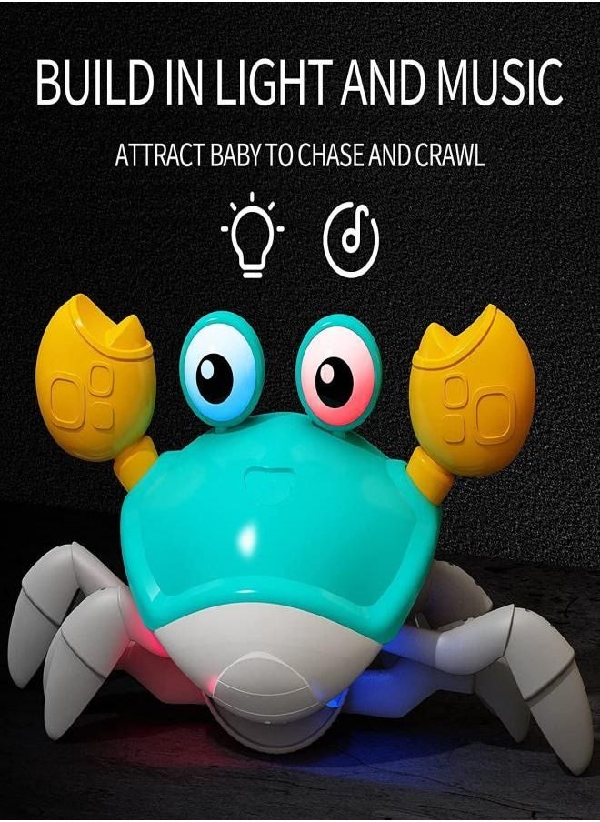 Gerenic - Crawling Crab Toys with Light Up, Interactive Musical Toy with Automatically Avoid Obstacles, Fun Moving Toy for Kids - Image 1