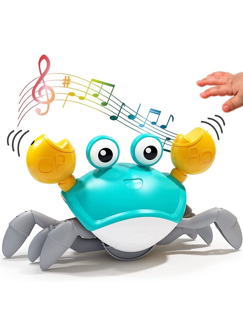 Gerenic - Crawling Crab Toys with Light Up, Interactive Musical Toy with Automatically Avoid Obstacles, Fun Moving Toy for Kids - Image 1