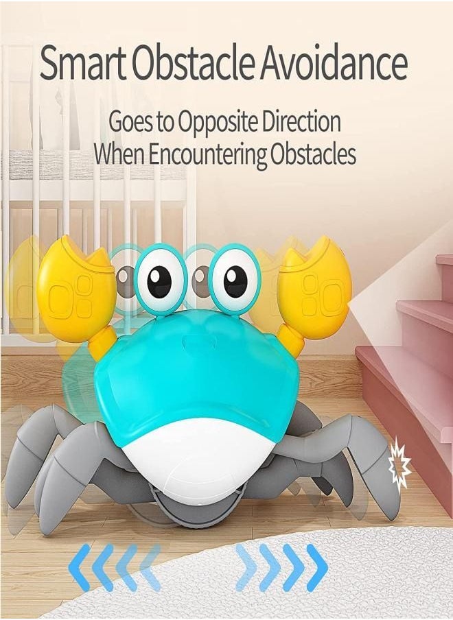 Gerenic - Crawling Crab Toys with Light Up, Interactive Musical Toy with Automatically Avoid Obstacles, Fun Moving Toy for Kids - Image 1
