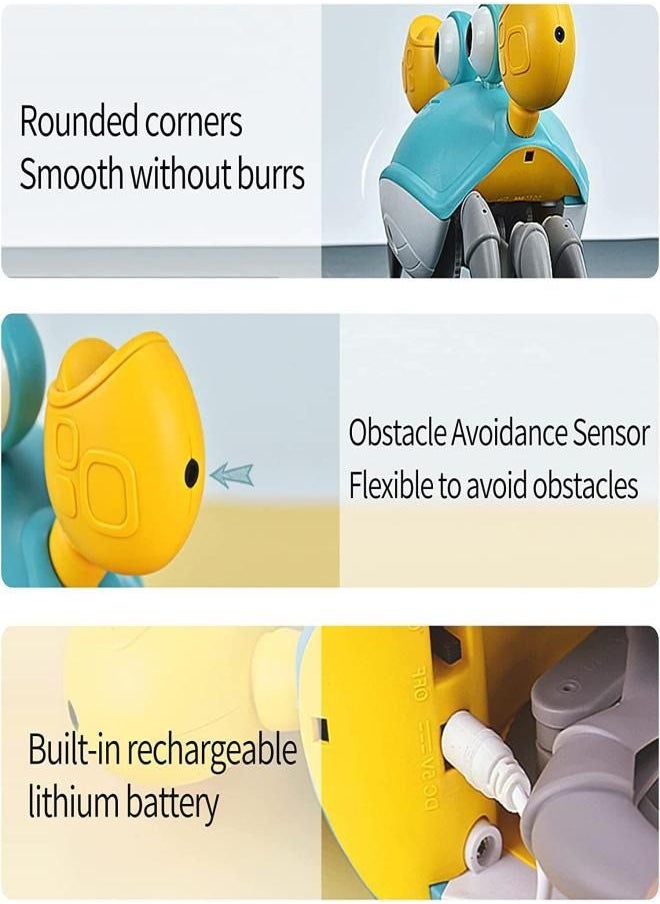Gerenic - Crawling Crab Toys with Light Up, Interactive Musical Toy with Automatically Avoid Obstacles, Fun Moving Toy for Kids - Image 1