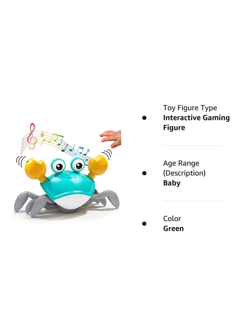 Gerenic - Crawling Crab Toys with Light Up, Interactive Musical Toy with Automatically Avoid Obstacles, Fun Moving Toy for Kids - Image 1